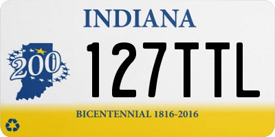 IN license plate 127TTL
