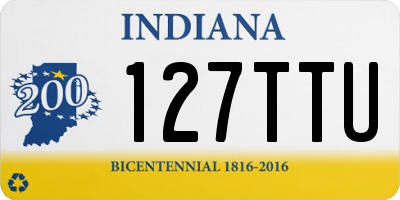 IN license plate 127TTU