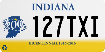 IN license plate 127TXI