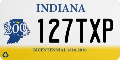 IN license plate 127TXP