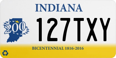 IN license plate 127TXY