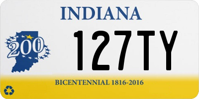 IN license plate 127TY