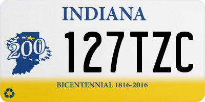 IN license plate 127TZC