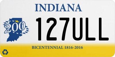 IN license plate 127ULL