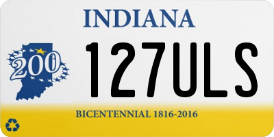 IN license plate 127ULS