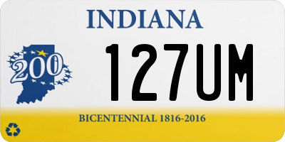 IN license plate 127UM