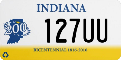 IN license plate 127UU