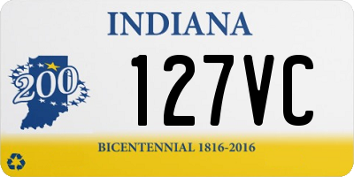 IN license plate 127VC