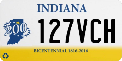 IN license plate 127VCH