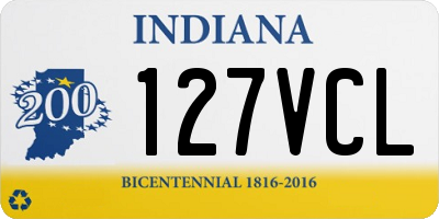 IN license plate 127VCL