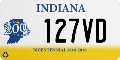 IN license plate 127VD