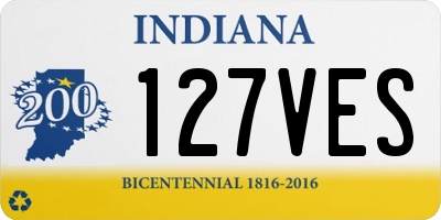 IN license plate 127VES