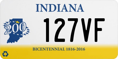 IN license plate 127VF