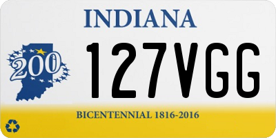 IN license plate 127VGG