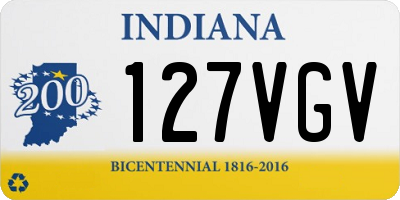 IN license plate 127VGV