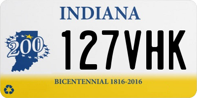 IN license plate 127VHK