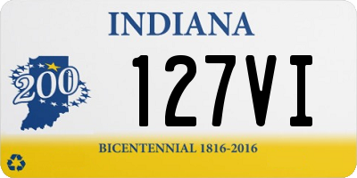 IN license plate 127VI