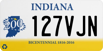 IN license plate 127VJN