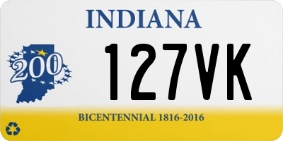 IN license plate 127VK