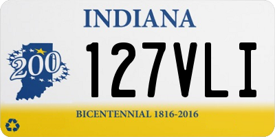 IN license plate 127VLI