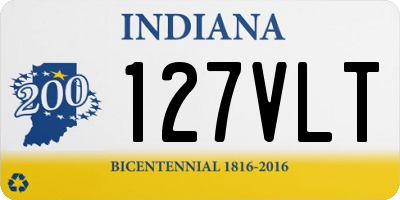 IN license plate 127VLT