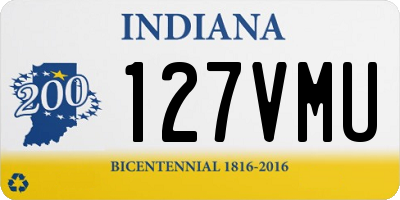 IN license plate 127VMU