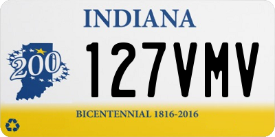 IN license plate 127VMV