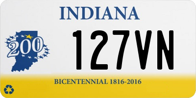 IN license plate 127VN