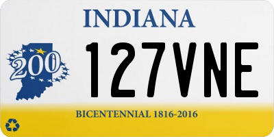 IN license plate 127VNE