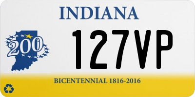 IN license plate 127VP