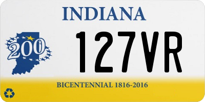 IN license plate 127VR