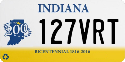 IN license plate 127VRT