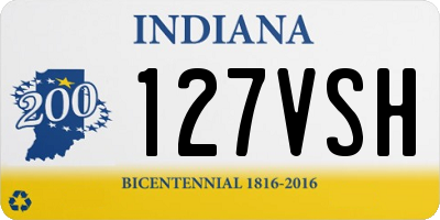 IN license plate 127VSH