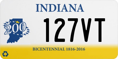 IN license plate 127VT