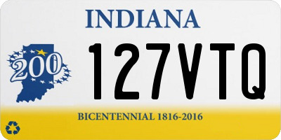 IN license plate 127VTQ