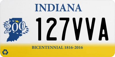 IN license plate 127VVA