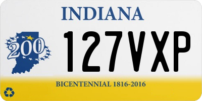 IN license plate 127VXP