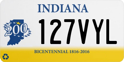 IN license plate 127VYL
