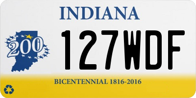 IN license plate 127WDF