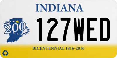 IN license plate 127WED