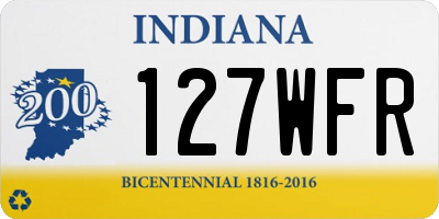 IN license plate 127WFR