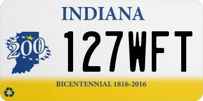 IN license plate 127WFT