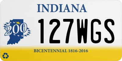 IN license plate 127WGS