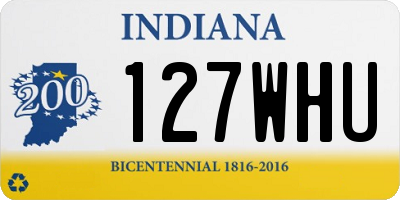 IN license plate 127WHU