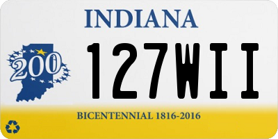 IN license plate 127WII