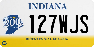 IN license plate 127WJS
