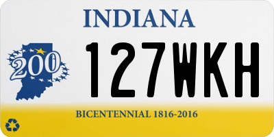 IN license plate 127WKH