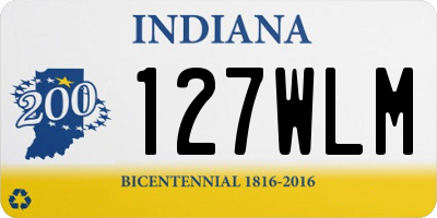 IN license plate 127WLM