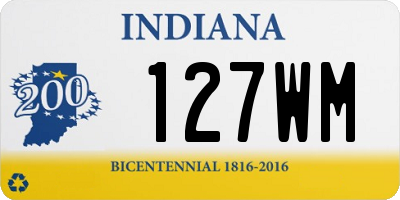 IN license plate 127WM