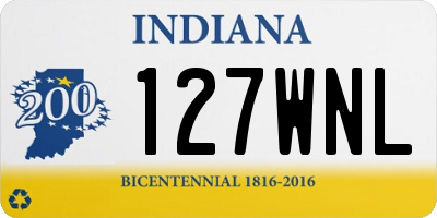 IN license plate 127WNL